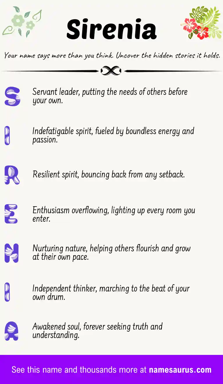 Acrostic poem about Sirenia.