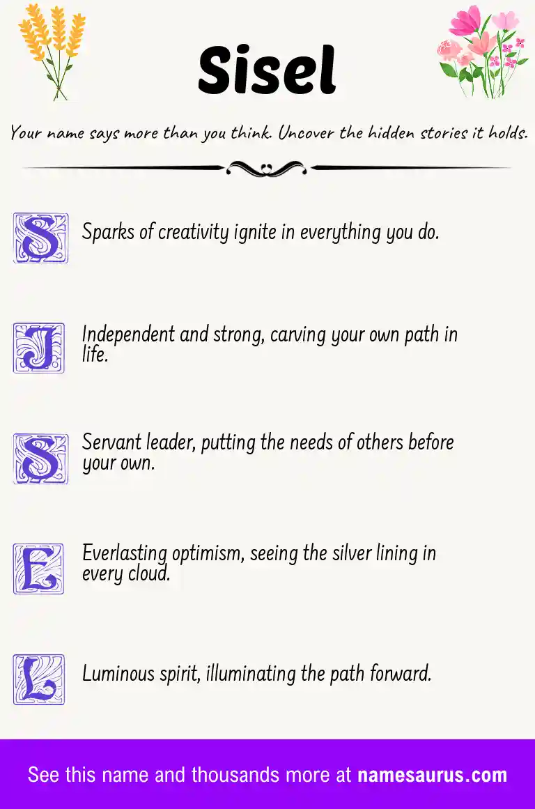 Acrostic poem about Sisel.
