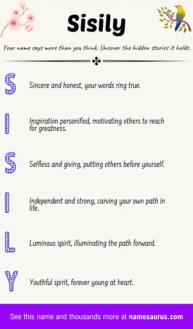 Acrostic poem about Sisily.