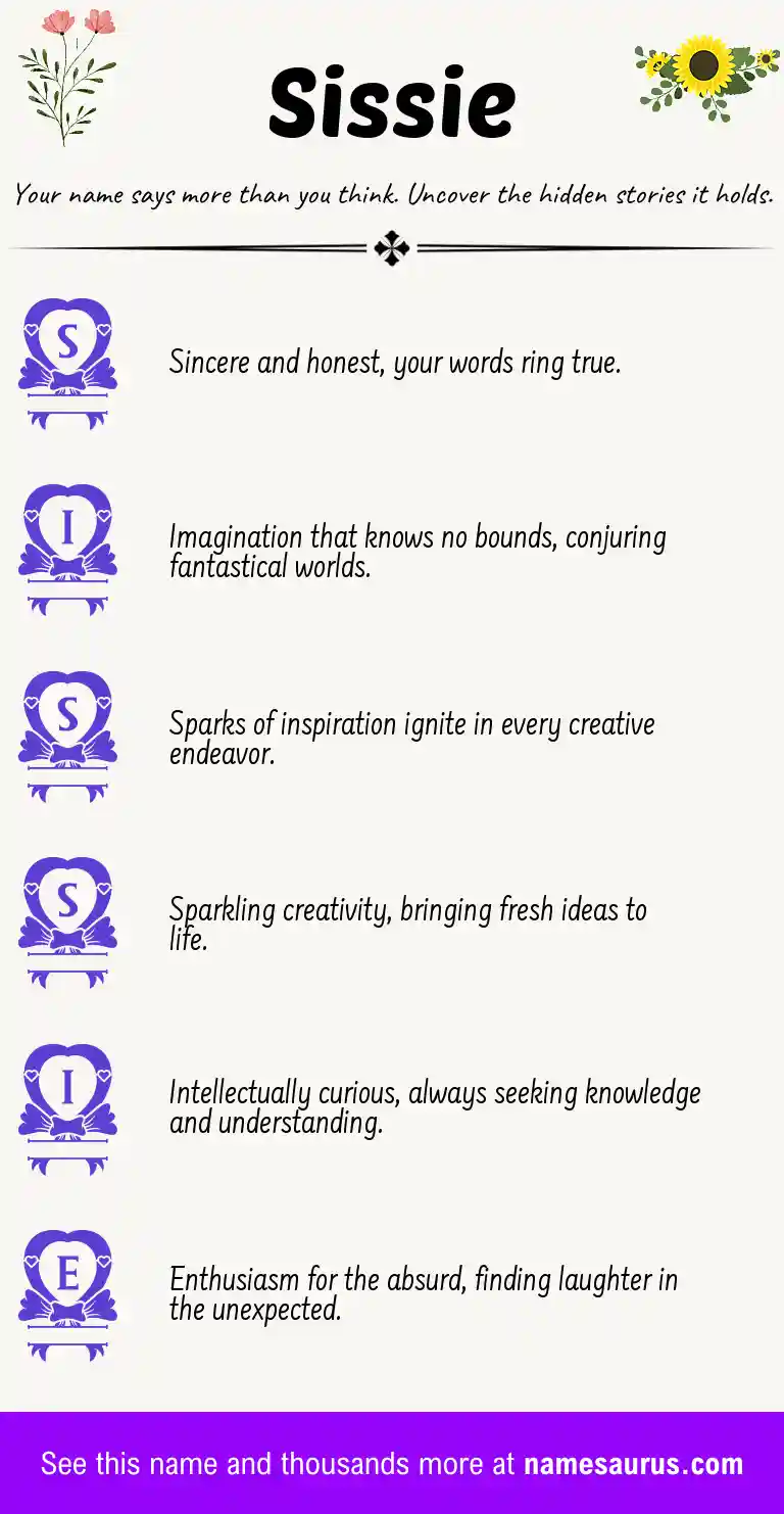 Acrostic poem about Sissie.