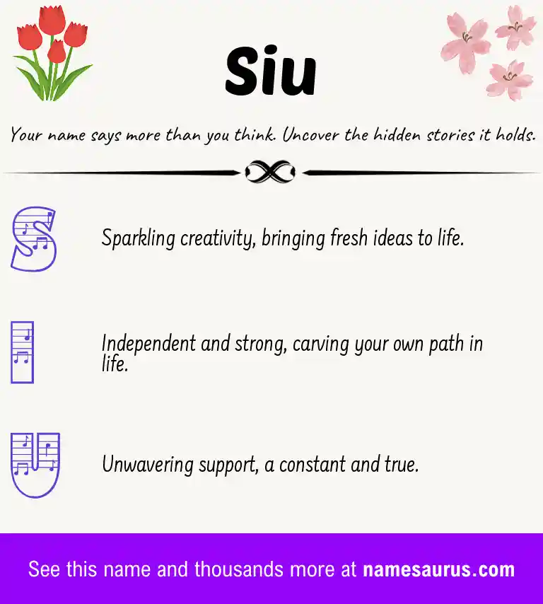 Acrostic poem about Siu.