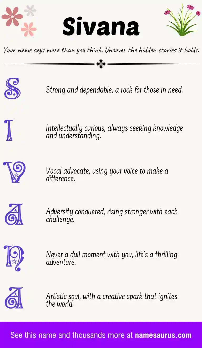 Acrostic poem about Sivana.