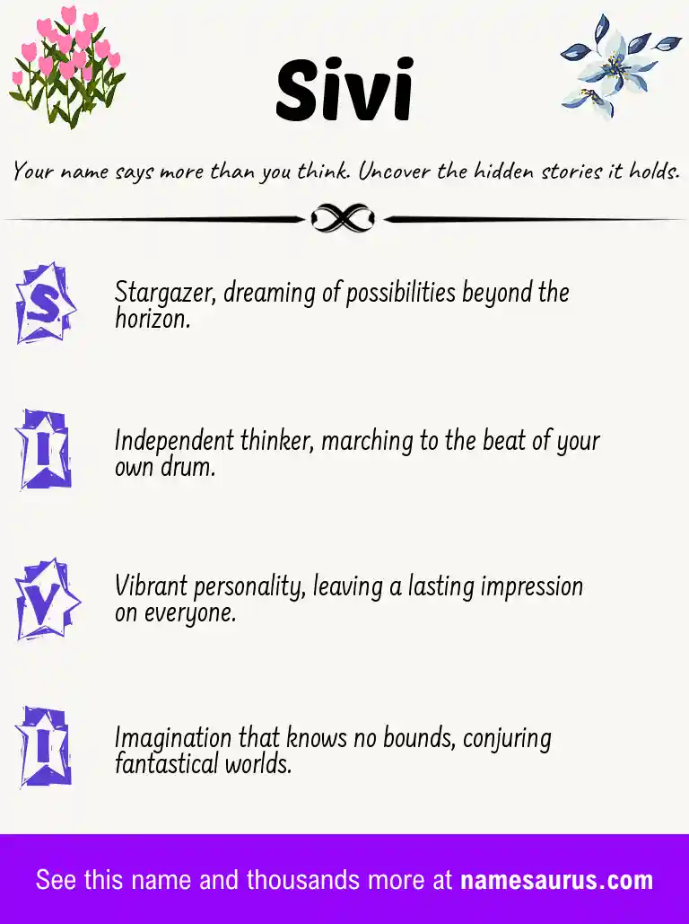 Acrostic poem about Sivi.