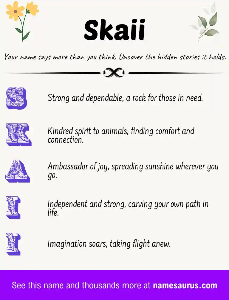 Acrostic poem about Skaii.