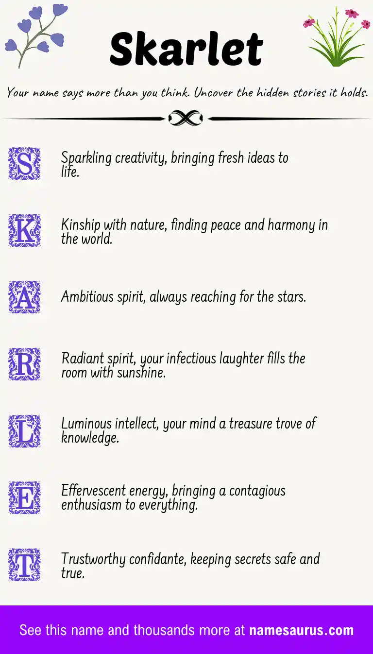Acrostic poem about Skarlet.