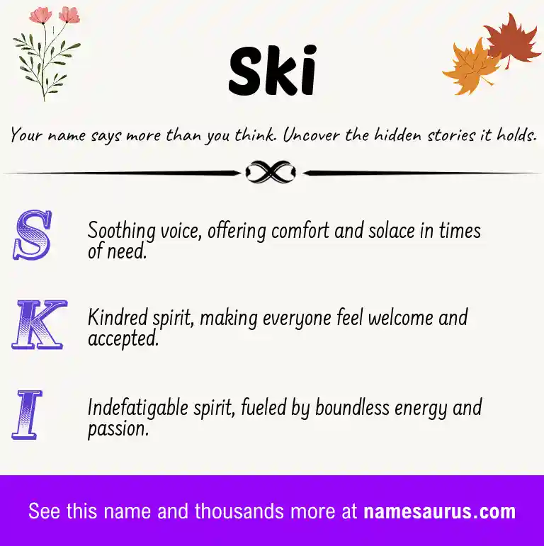 Acrostic poem about Ski.