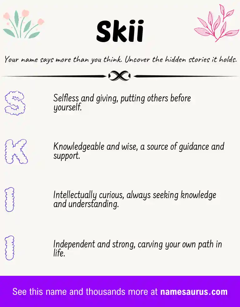 Acrostic poem about Skii.