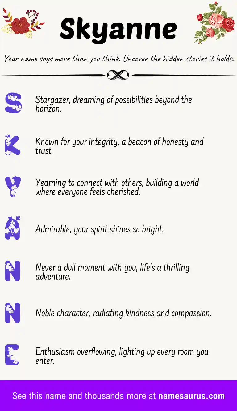 Acrostic poem about Skyanne.