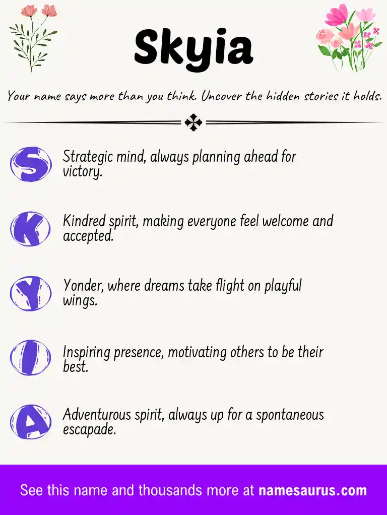Acrostic poem about Skyia.