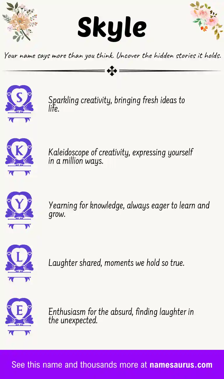 Acrostic poem about Skyle.