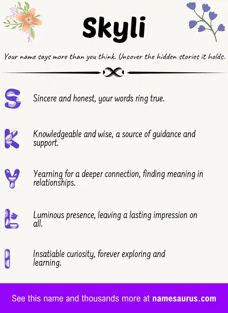 Acrostic poem about Skyli.