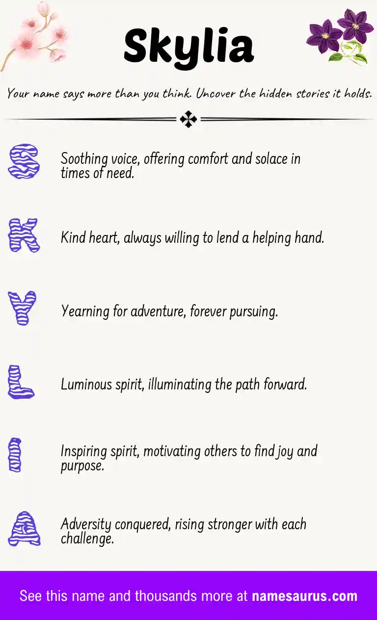 Acrostic poem about Skylia.