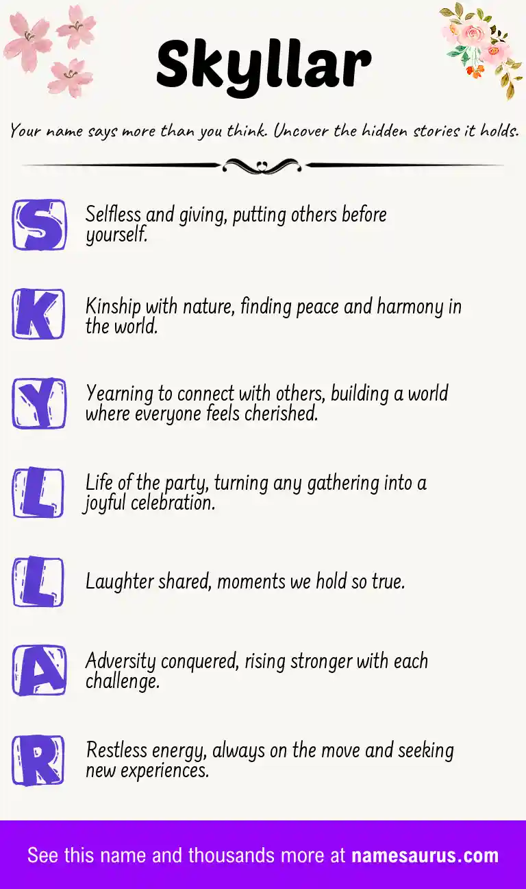 Acrostic poem about Skyllar.