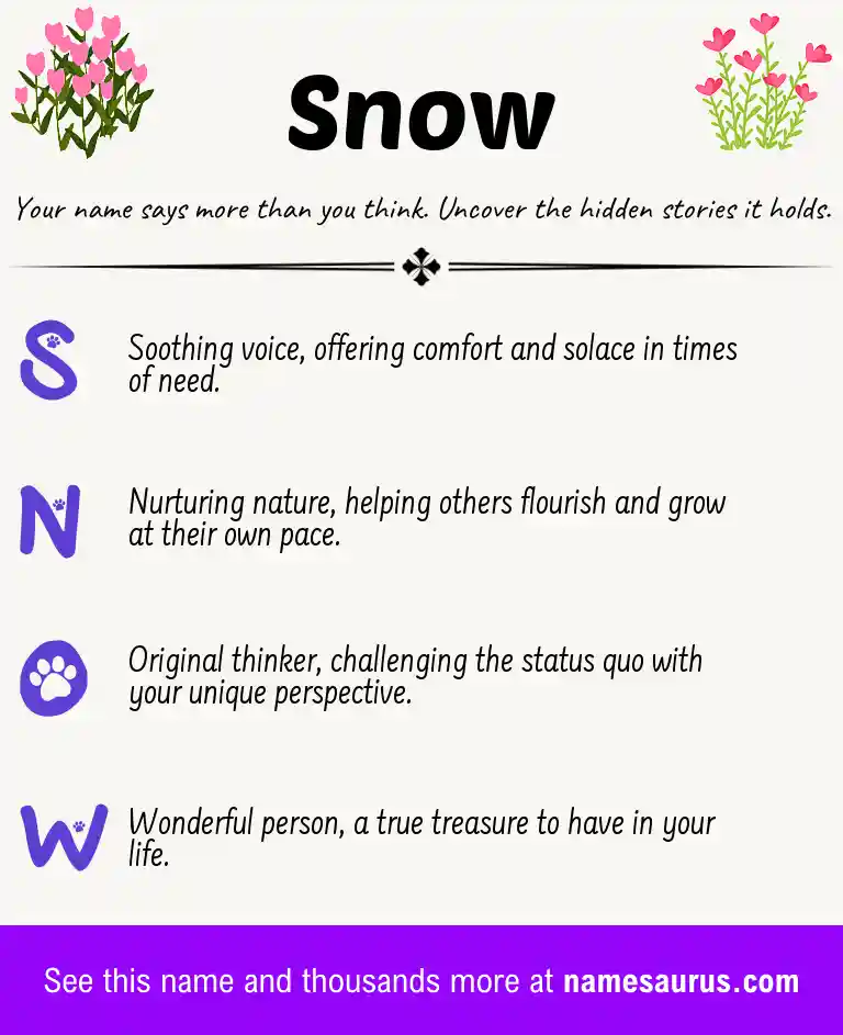 Acrostic poem about Snow.