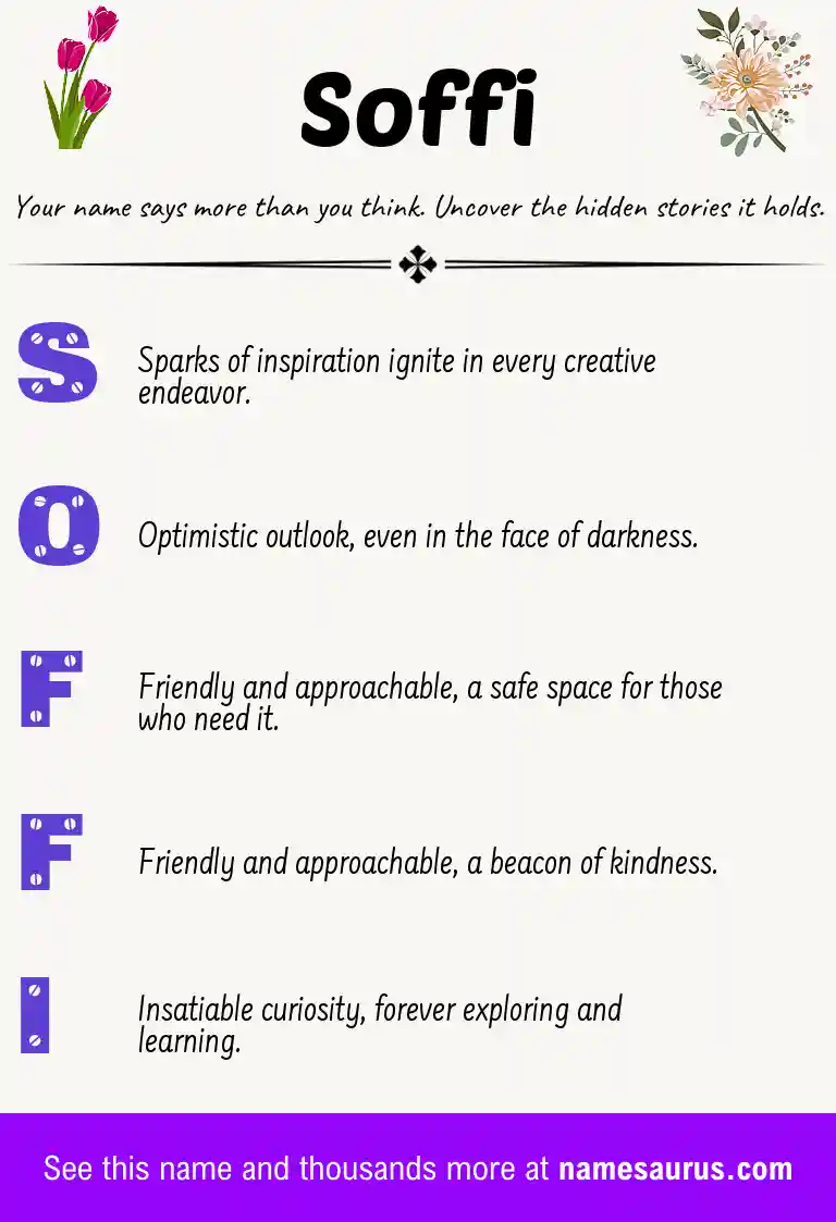 Acrostic poem about Soffi.
