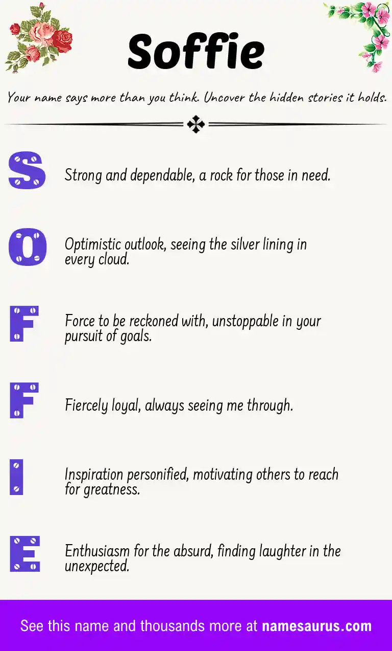 Acrostic poem about Soffie.