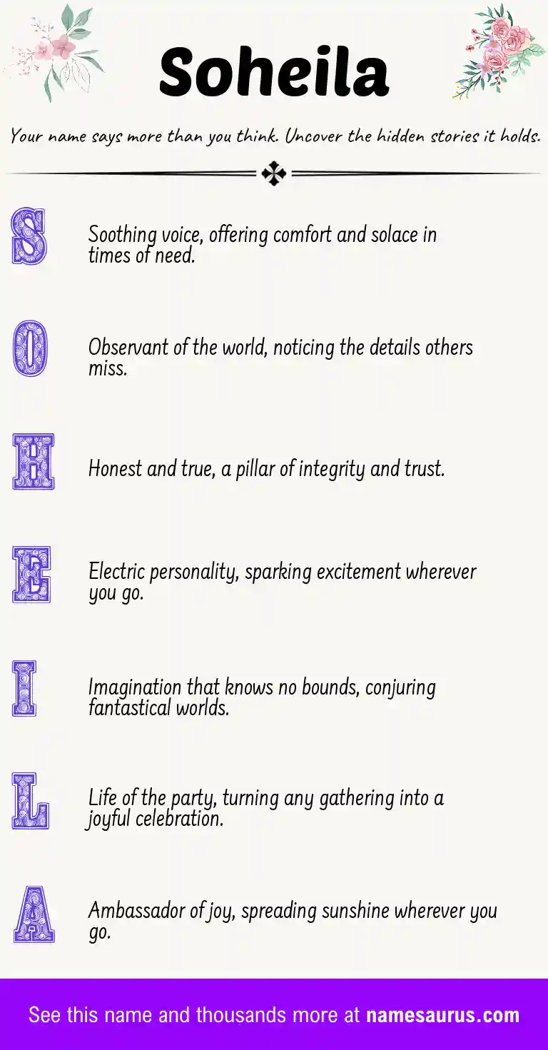 Acrostic poem about Soheila.
