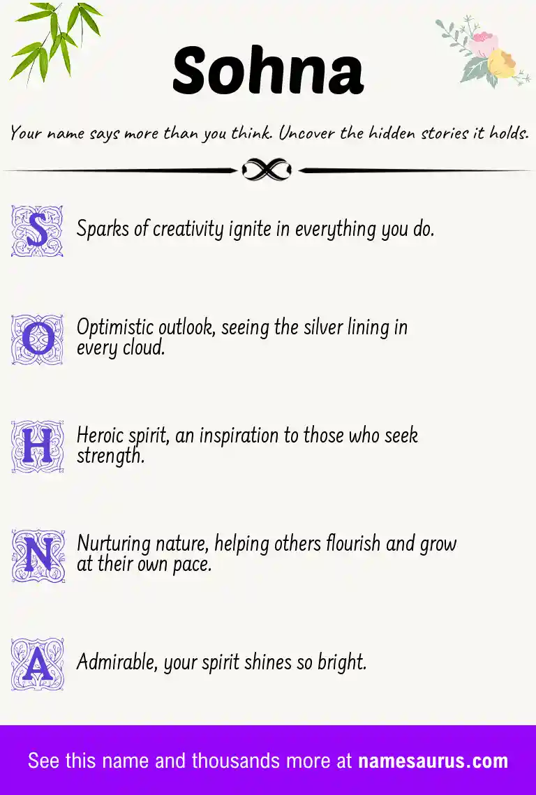 Acrostic poem about Sohna.