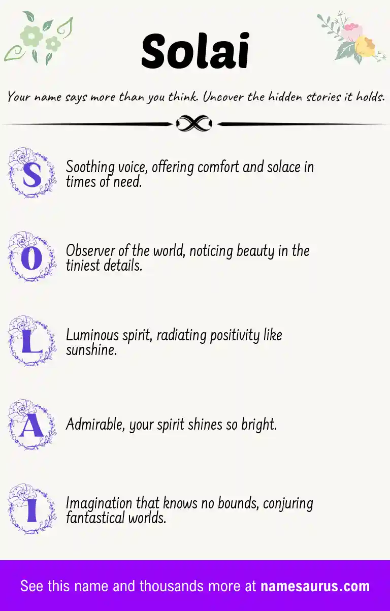 Acrostic poem about Solai.