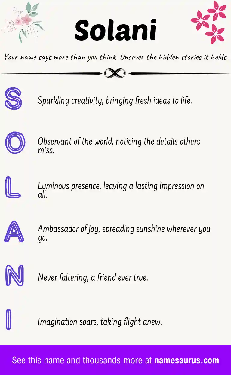 Acrostic poem about Solani.