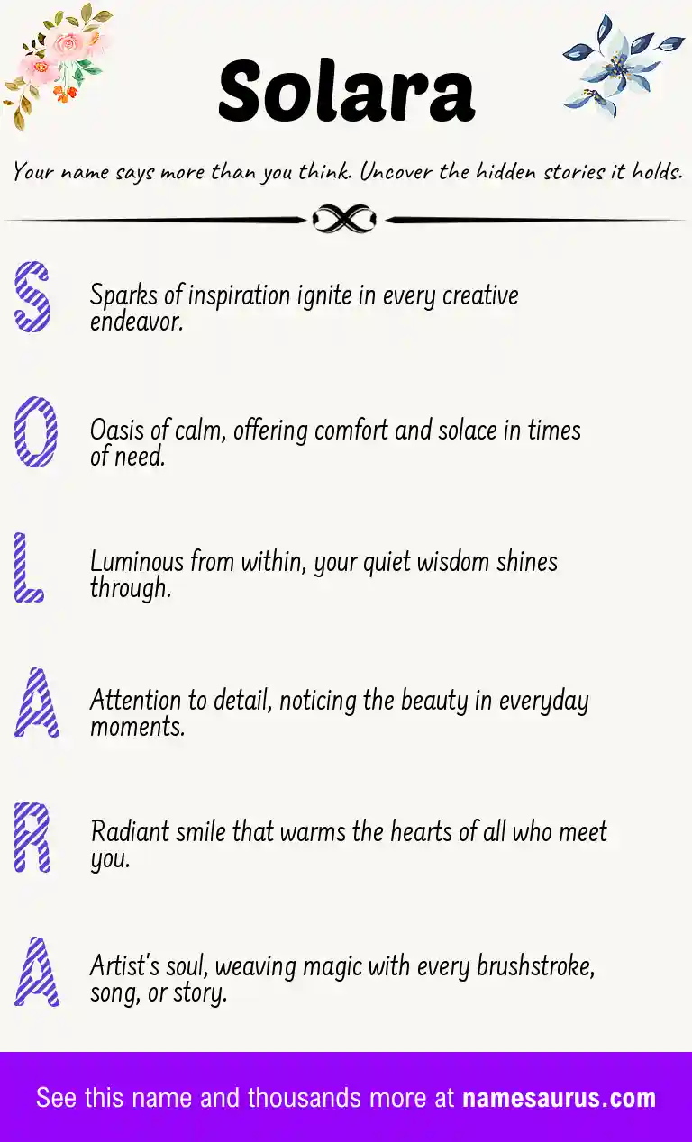 Acrostic poem about Solara.