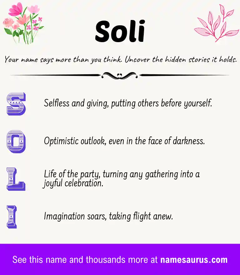 Acrostic poem about Soli.