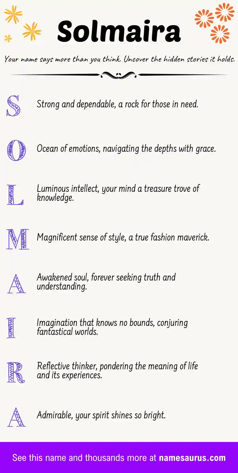 Acrostic poem about Solmaira.