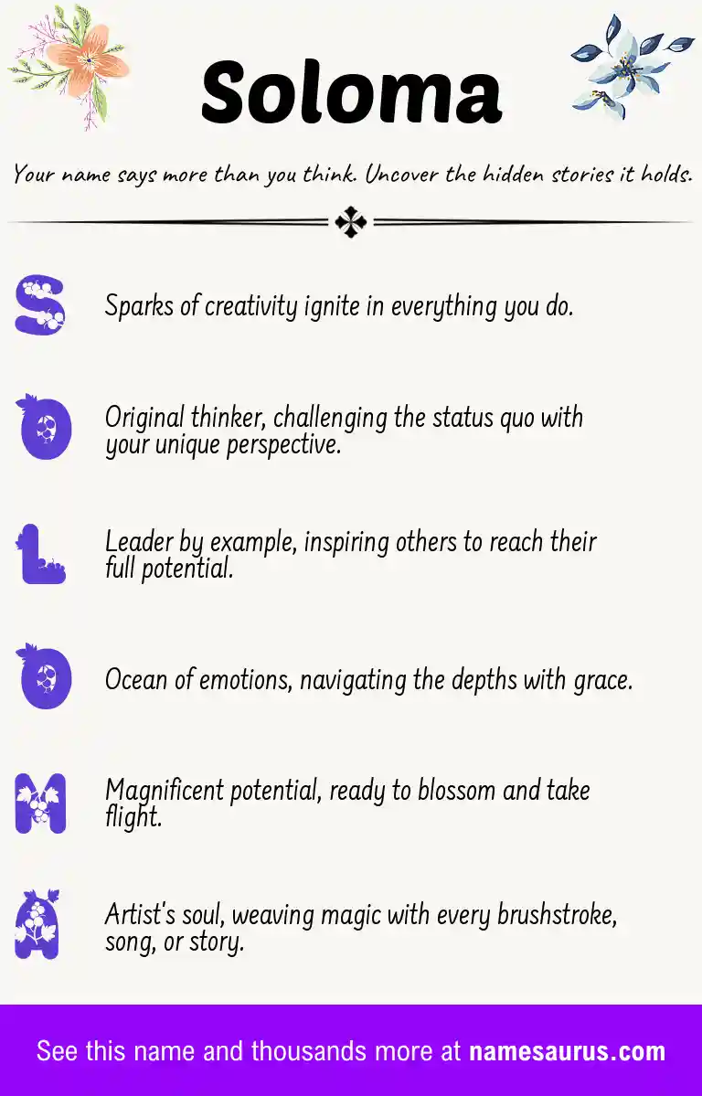 Acrostic poem about Soloma.