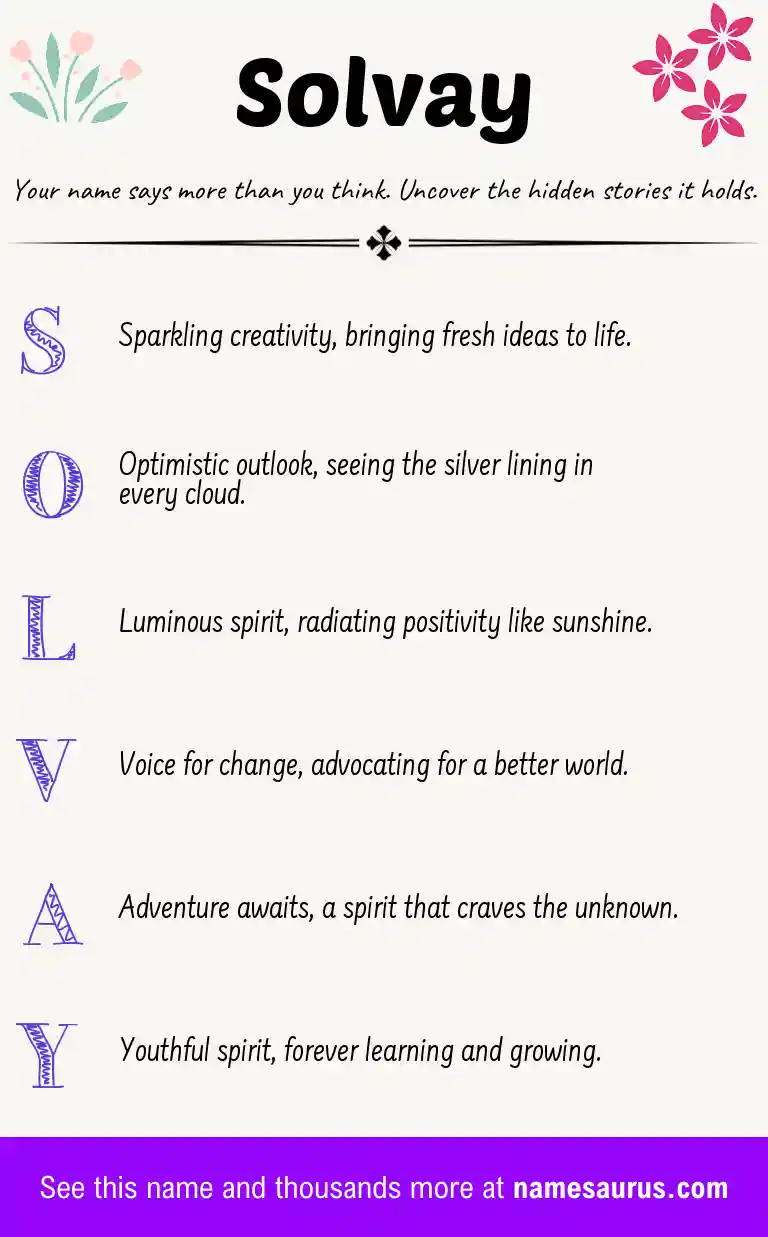 Acrostic poem about Solvay.