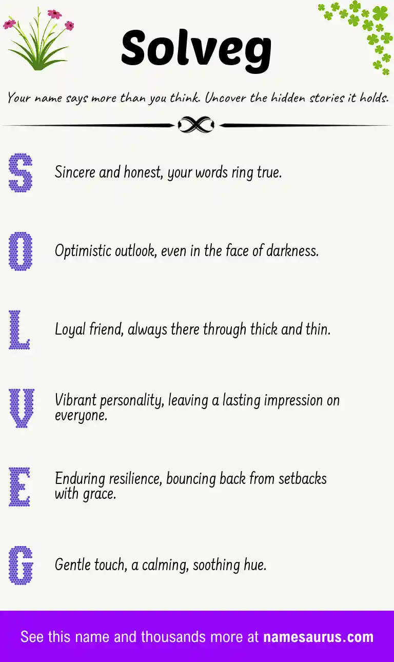 Acrostic poem about Solveg.