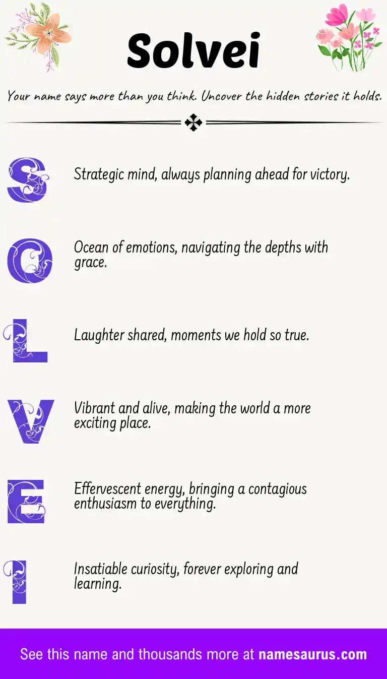 Acrostic poem about Solvei.