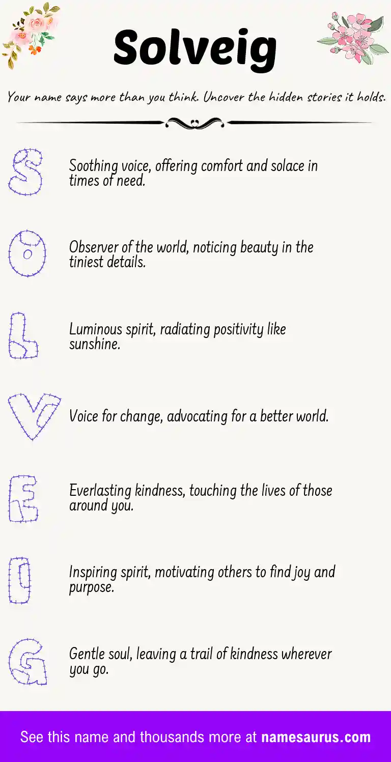 Acrostic poem about Solveig.