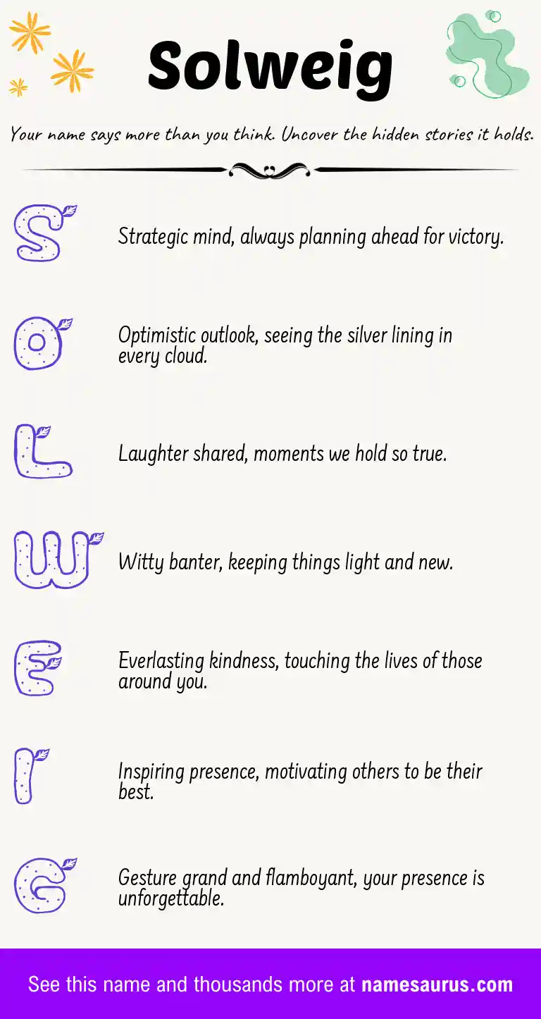Acrostic poem about Solweig.