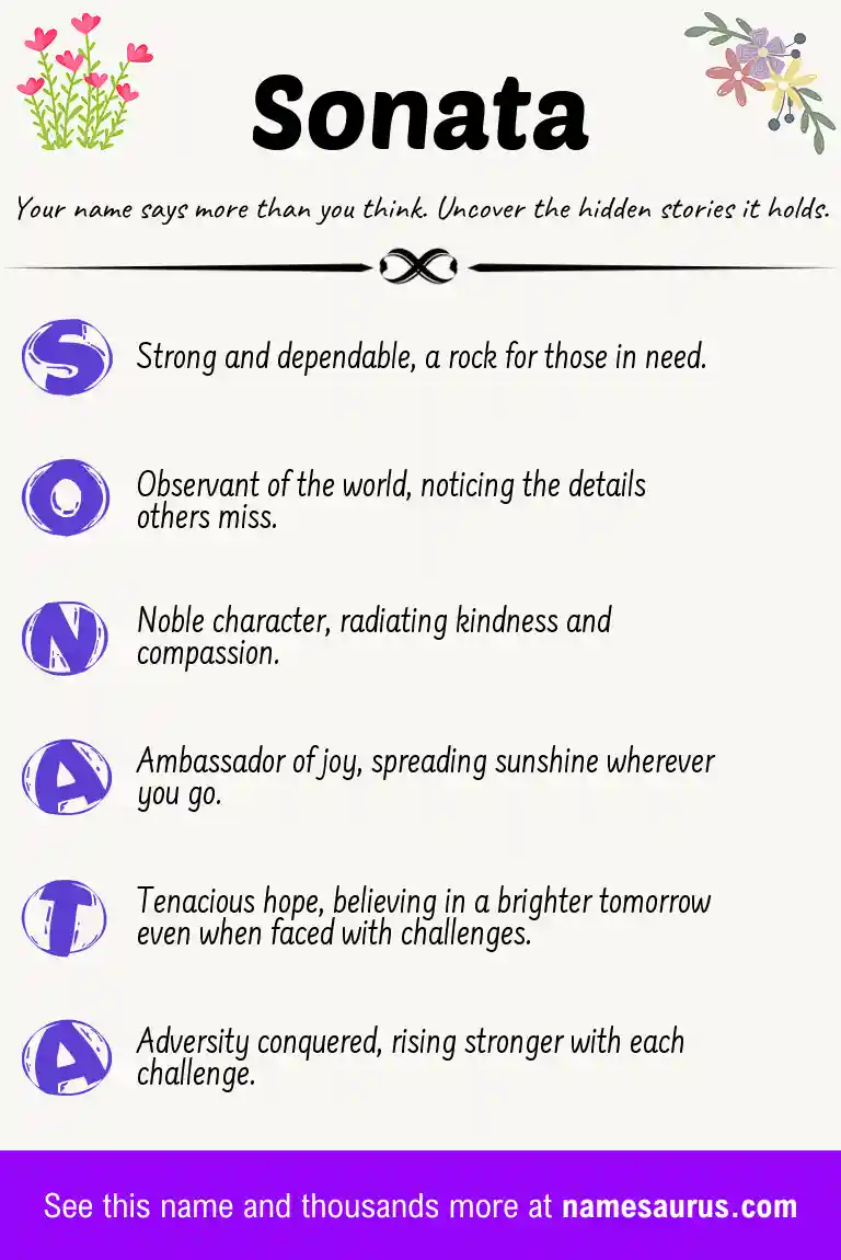 Acrostic poem about Sonata.