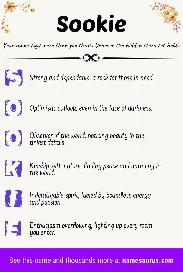 Acrostic poem about Sookie.