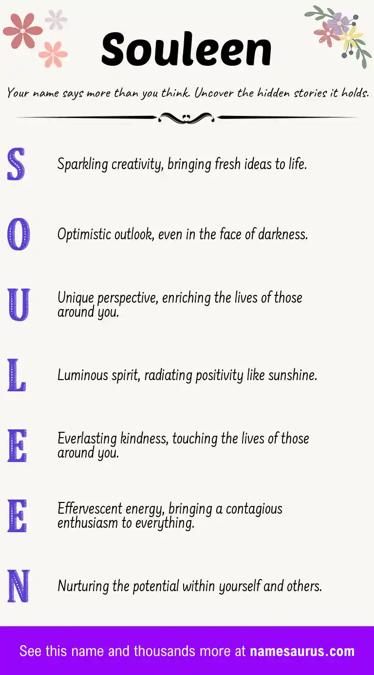 Acrostic poem about Souleen.