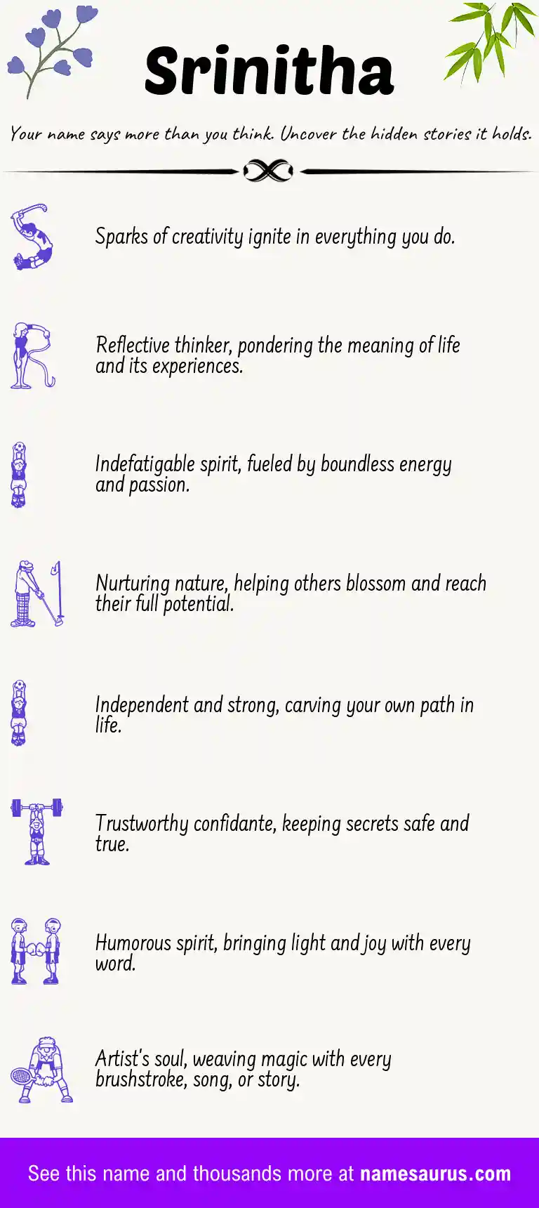Acrostic poem about Srinitha.