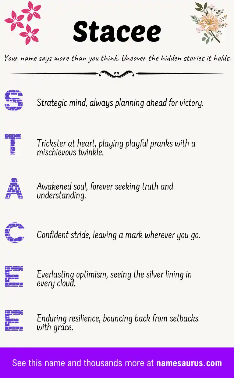 Acrostic poem about Stacee.