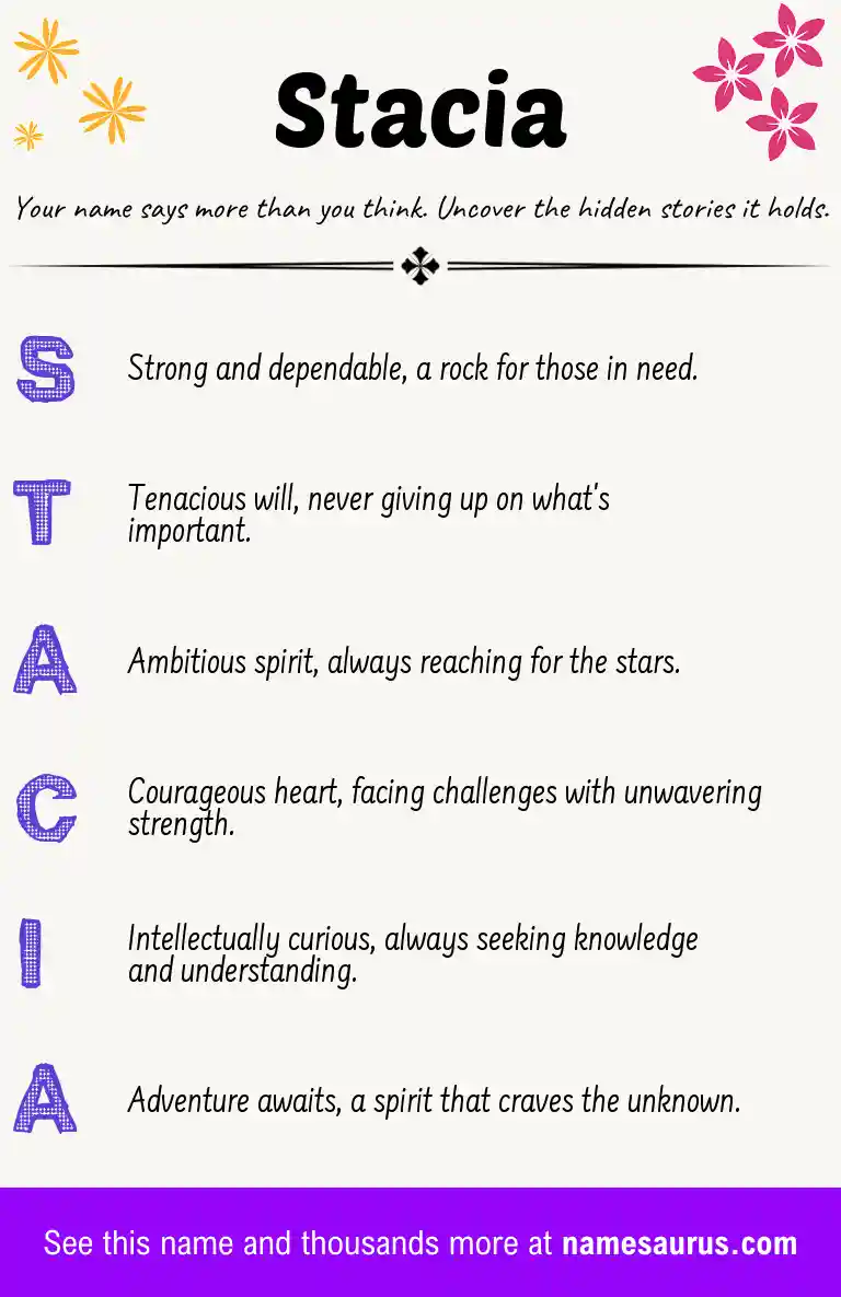 Acrostic poem about Stacia.