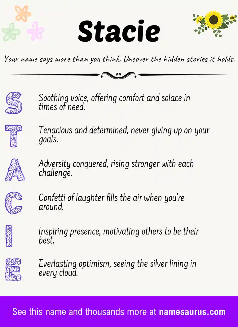 Acrostic poem about Stacie.