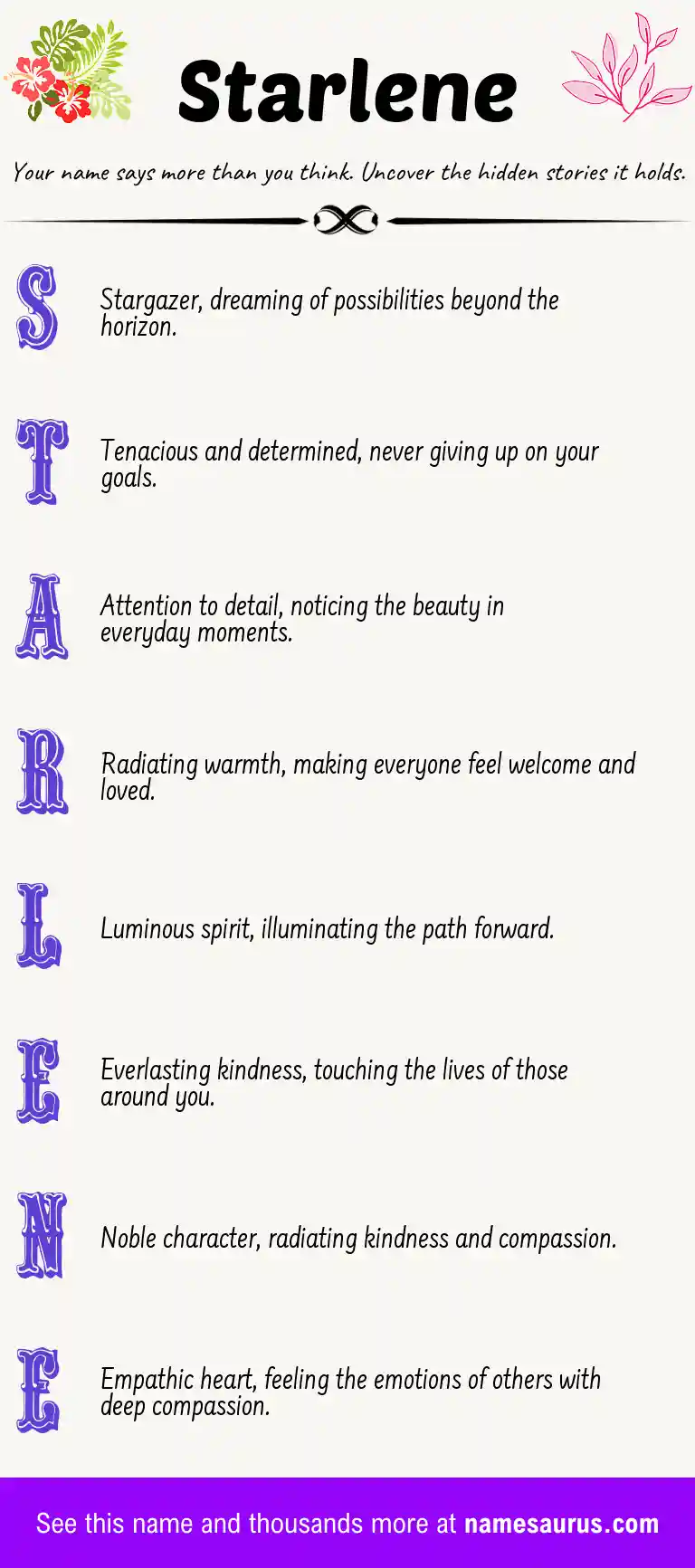 Acrostic poem about Starlene.