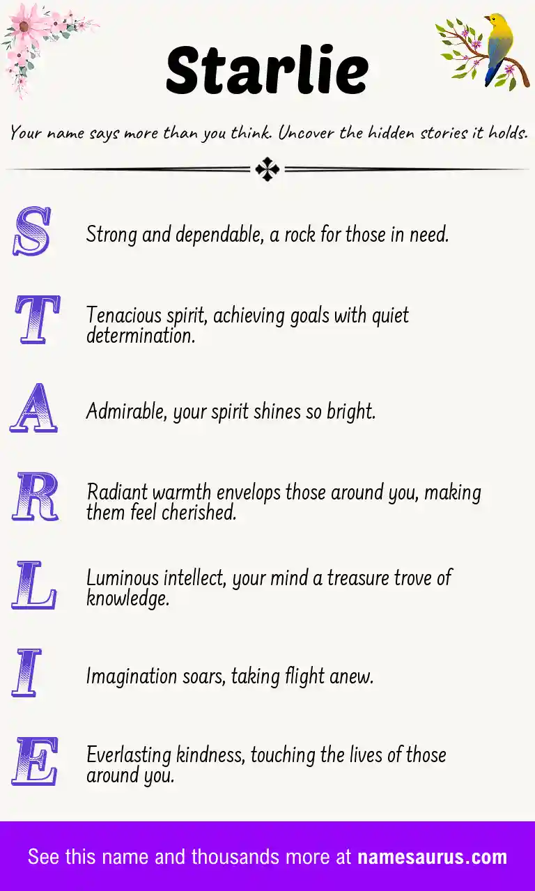 Acrostic poem about Starlie.