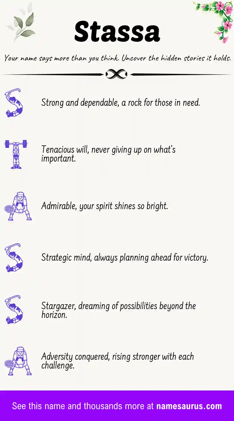 Acrostic poem about Stassa.