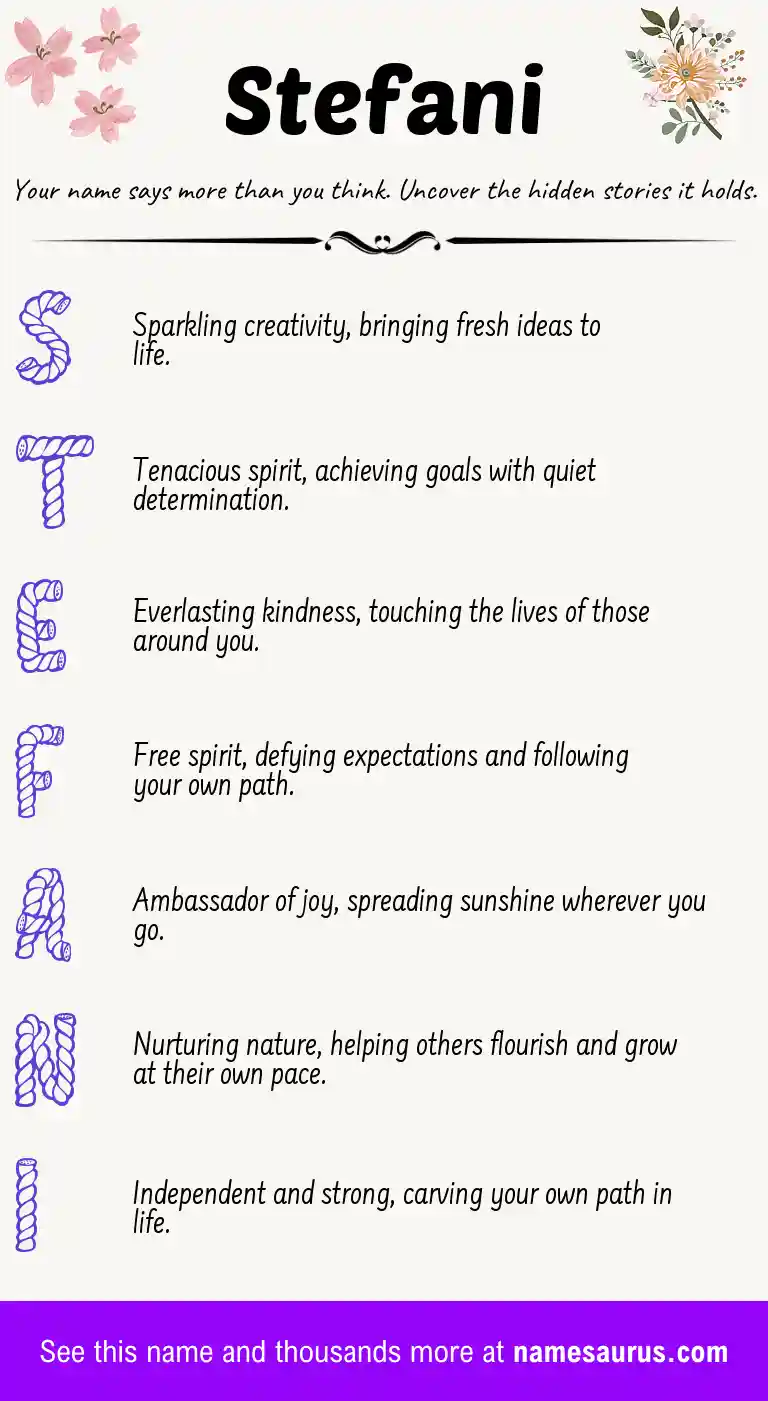 Acrostic poem about Stefani.