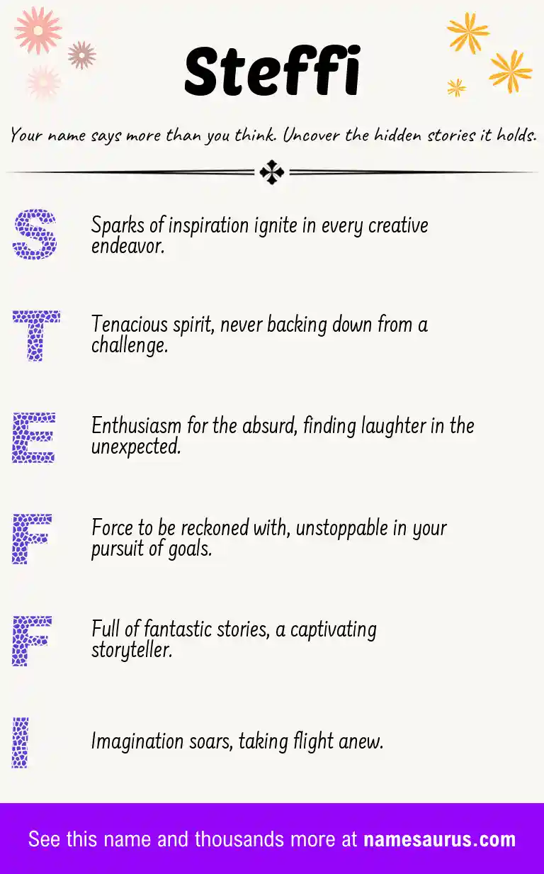 Acrostic poem about Steffi.