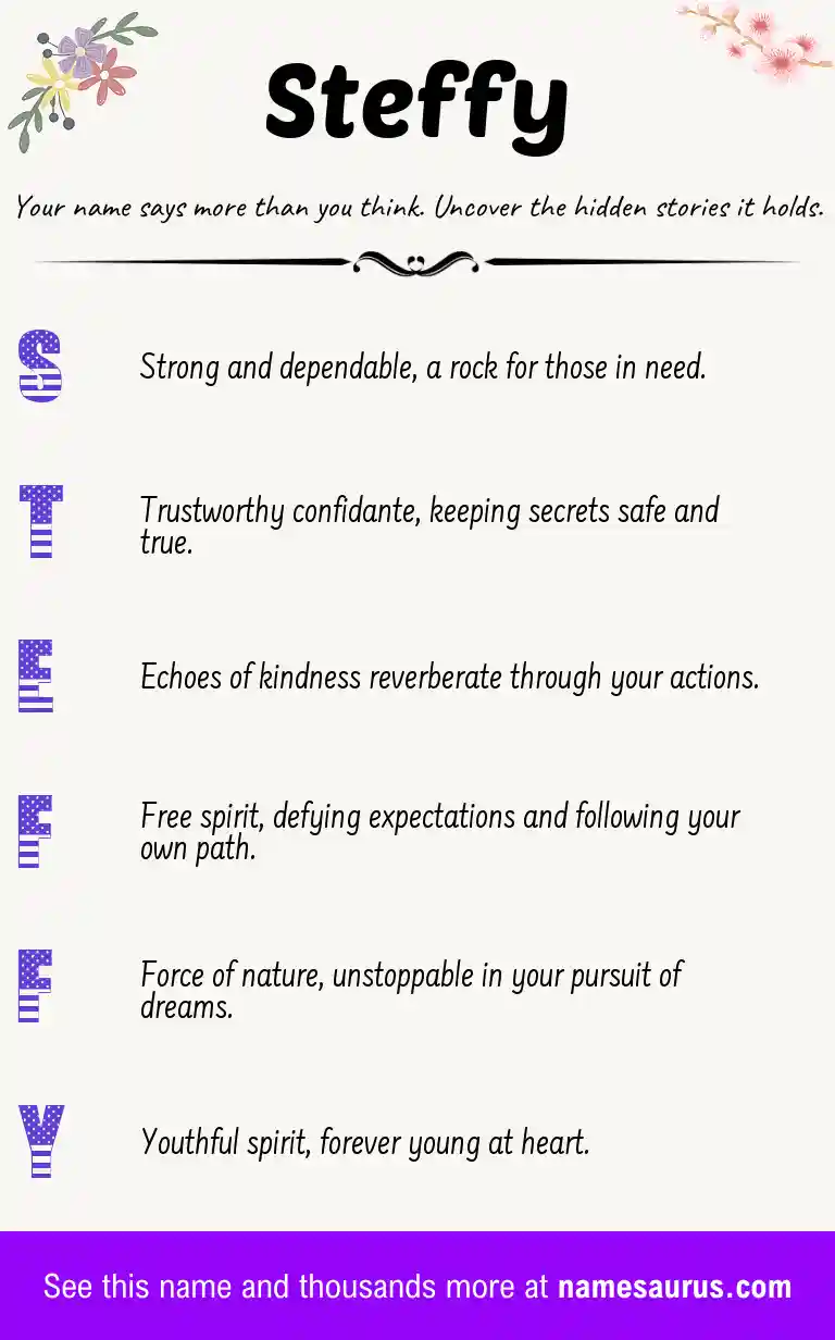 Acrostic poem about Steffy.