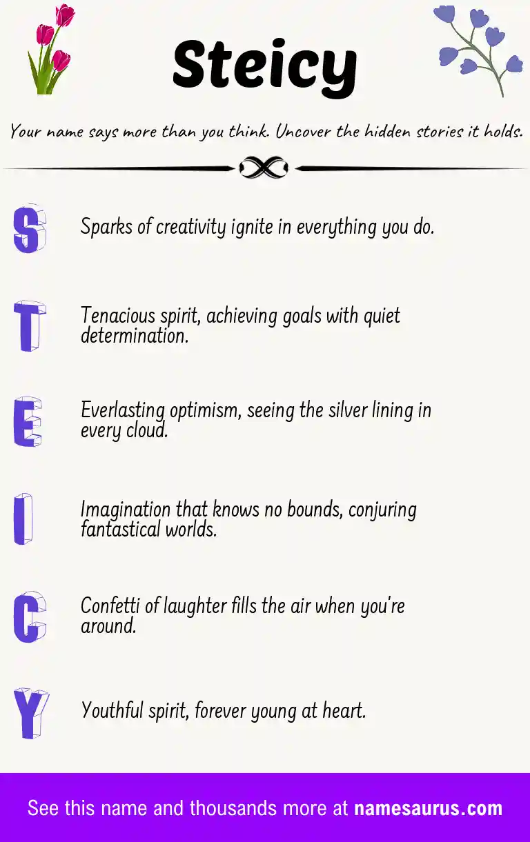 Acrostic poem about Steicy.