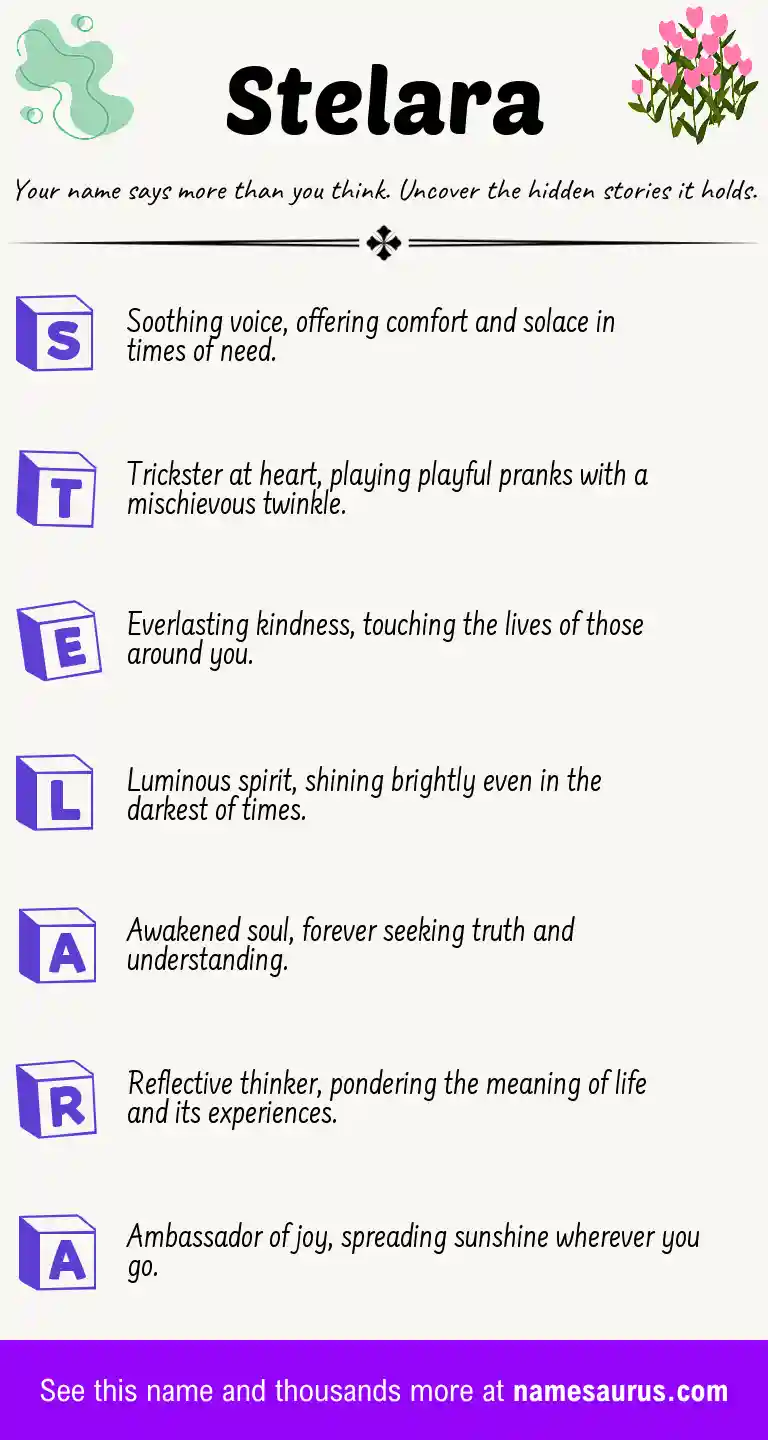 Acrostic poem about Stelara.