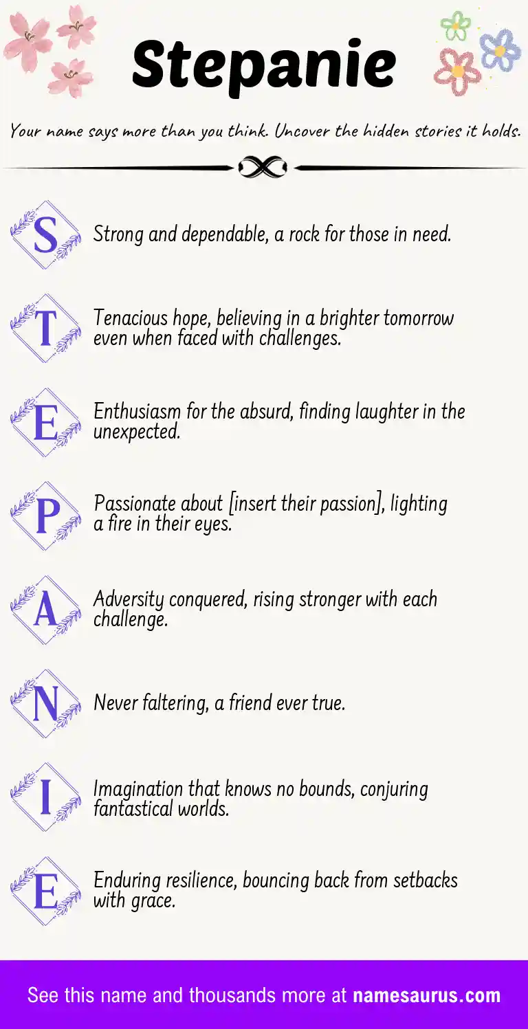 Acrostic poem about Stepanie.