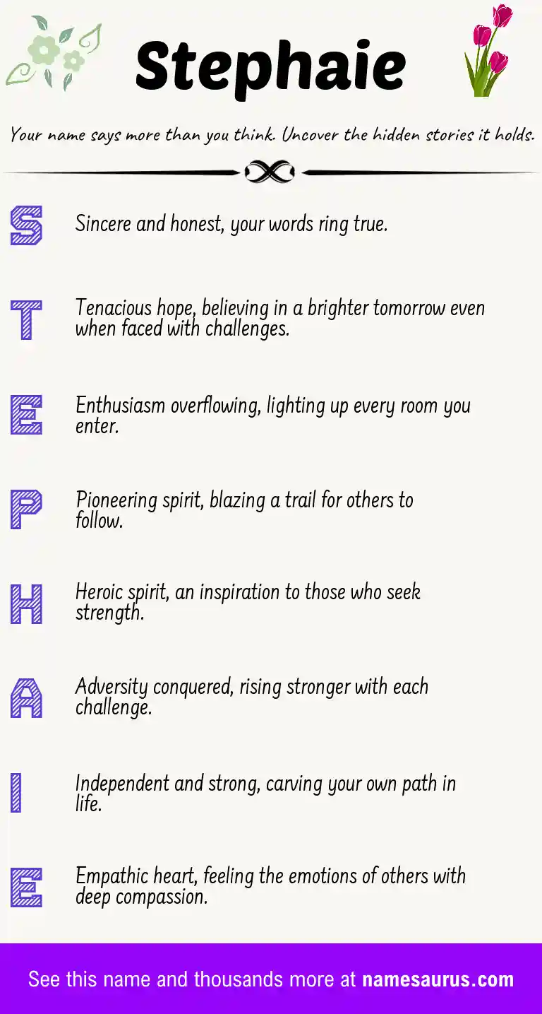 Acrostic poem about Stephaie.